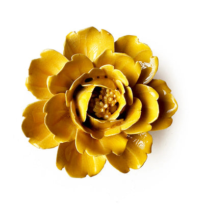 Ceramic Yellow Rose Flower