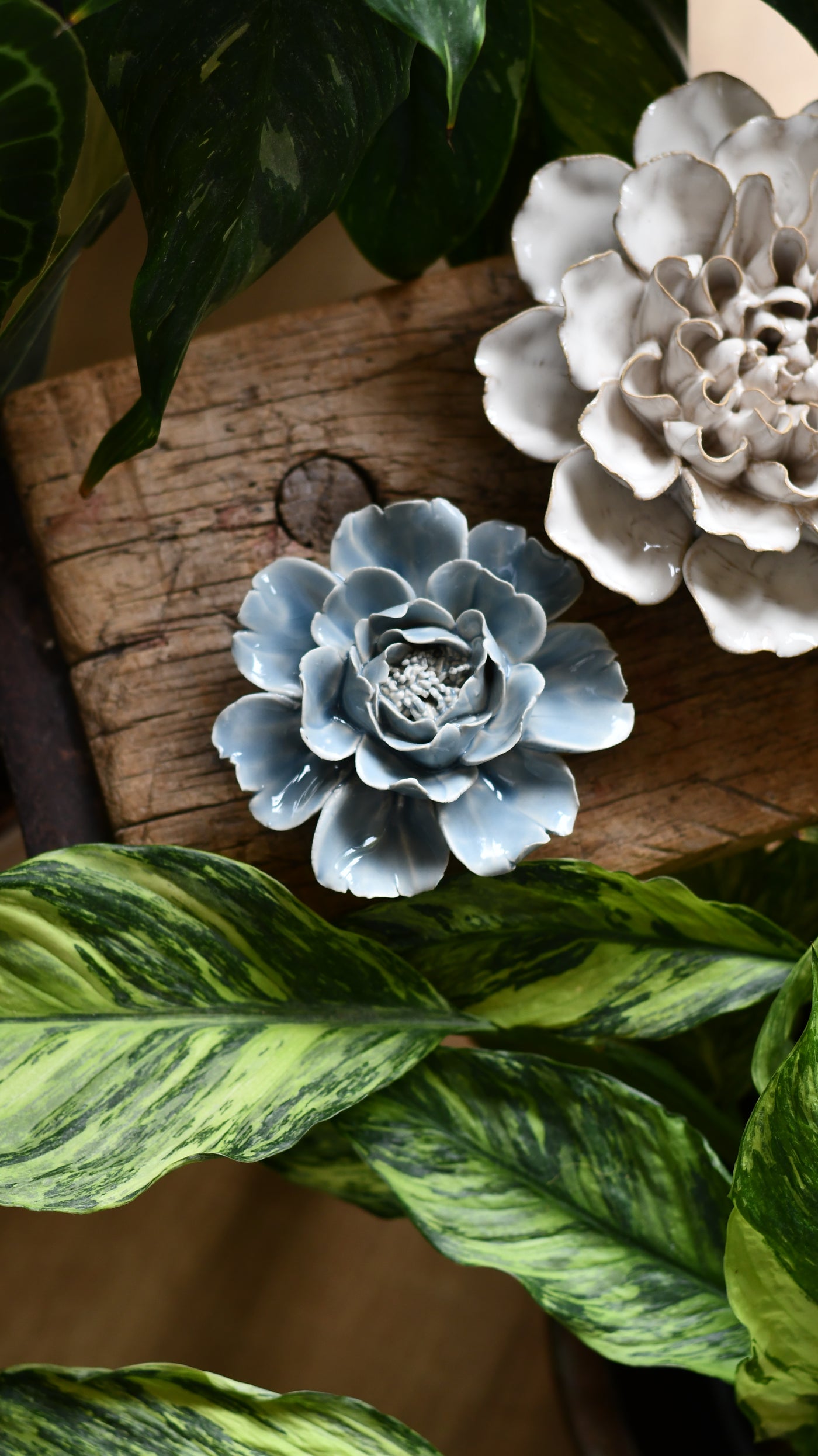 Ceramic Flower Blue Rose