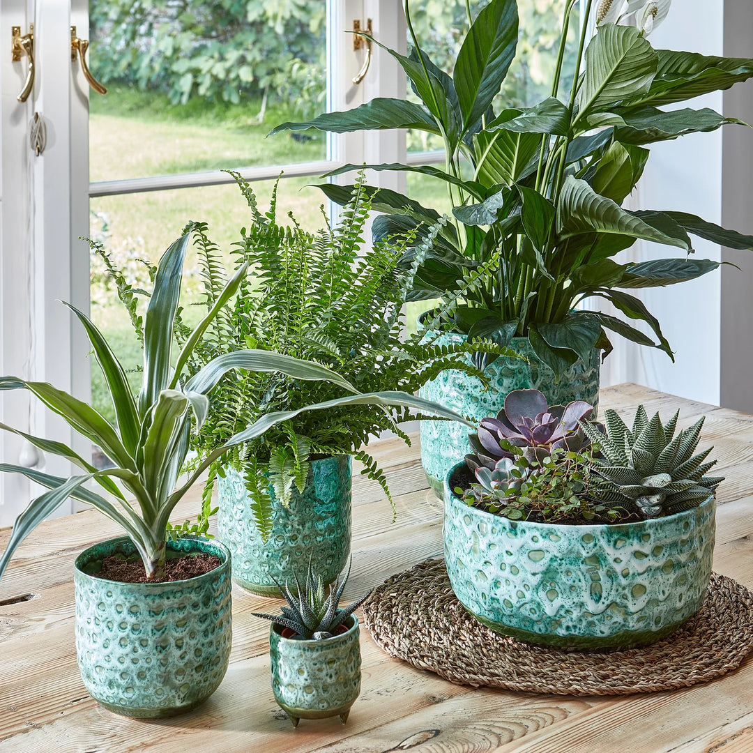 Fenton emerald green flower good pot