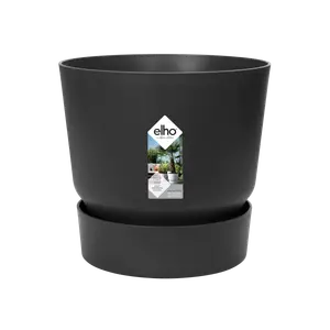 Greenville Round Plant Pot Black 25cm