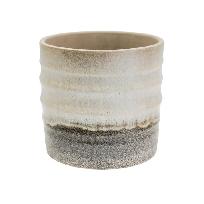 Gia Rippled Two Tone Stone Granite Planter 14cm